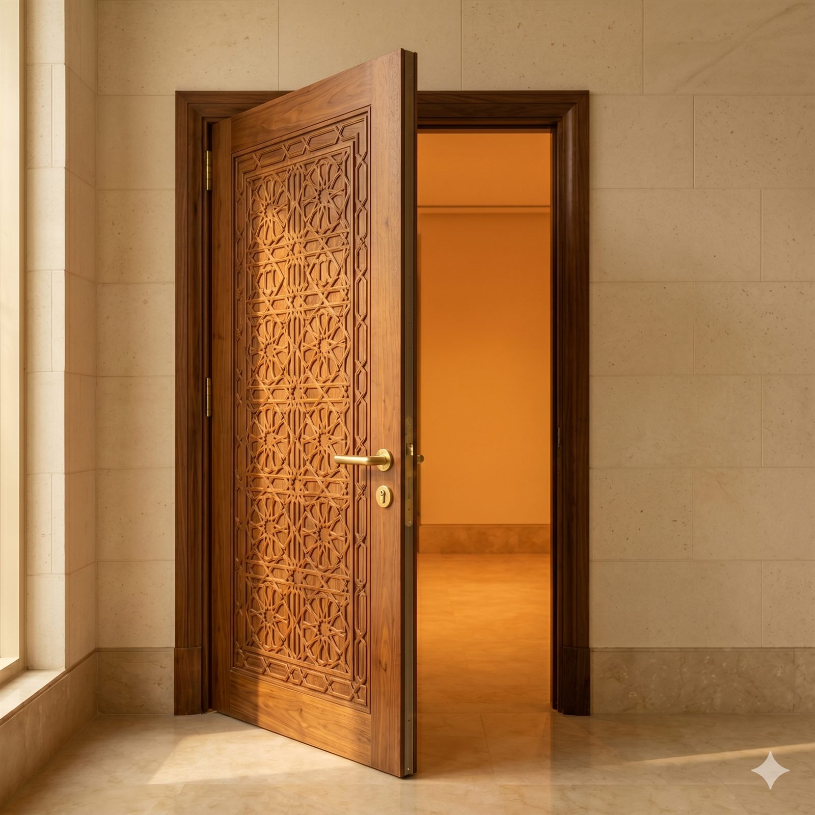 Fire-rated wooden door detail