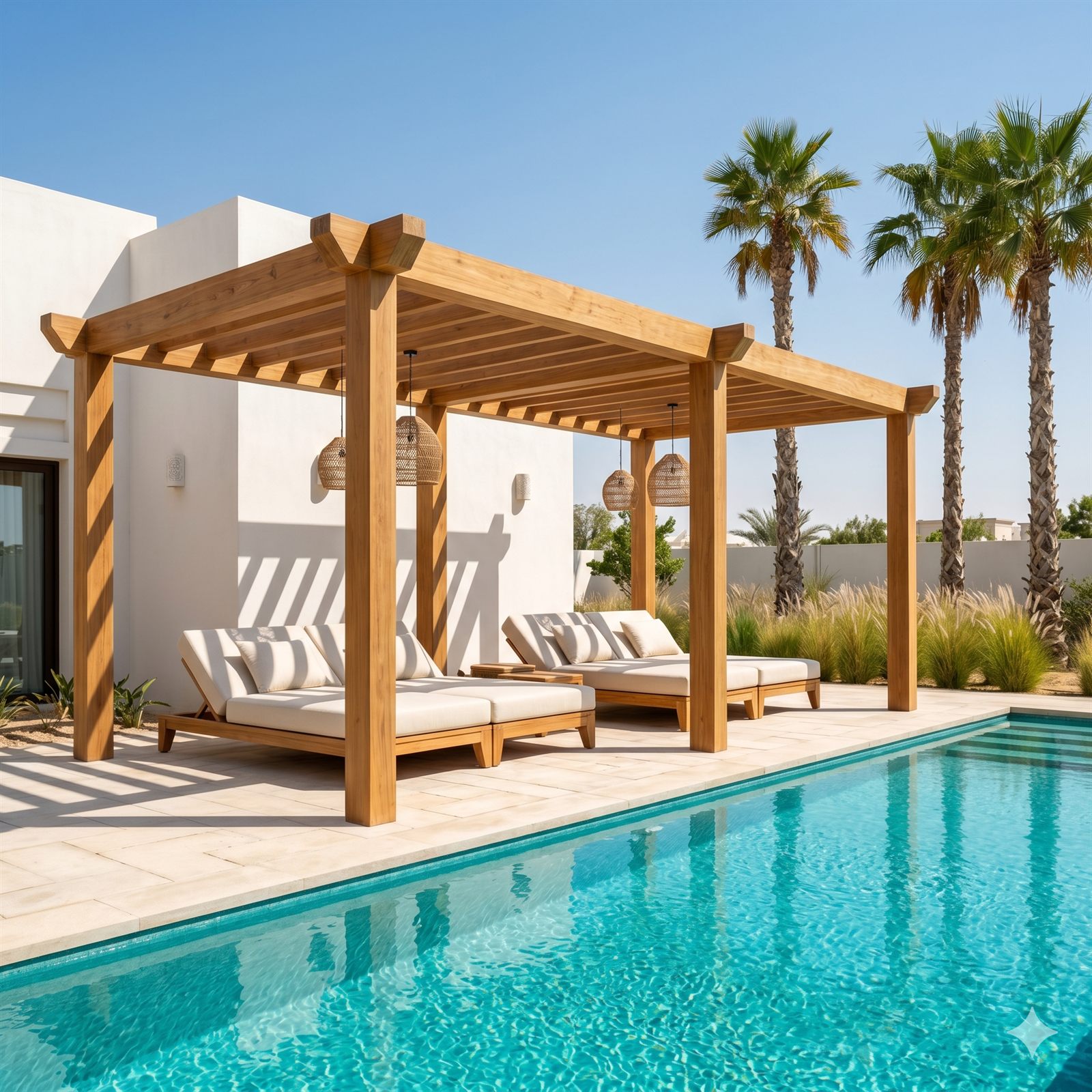 Outdoor pergola structure
